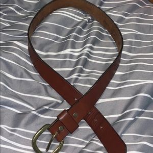 Brown leather belt